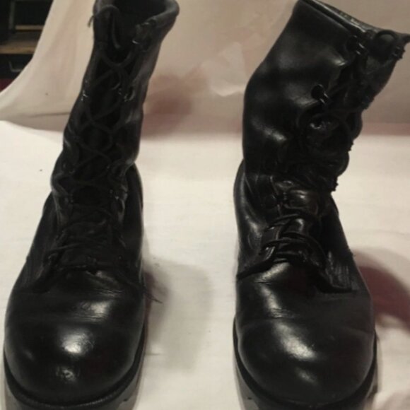 MENS RO-SEARCH MILITARY LEATHER SPIKE PROTECTIVE sz6.5R FLYERS BOOTS NM 02918 main image 4